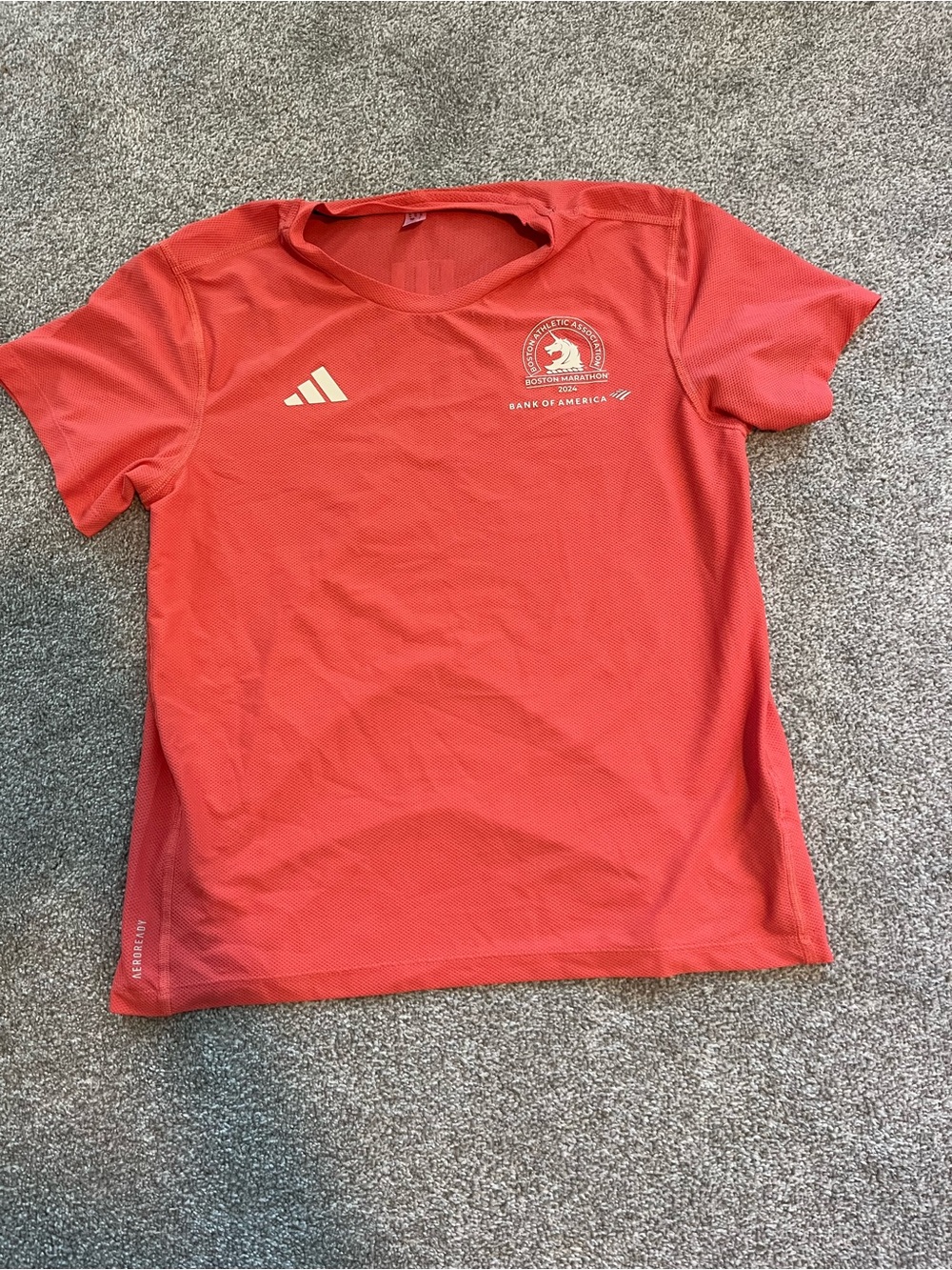 adidas Red Short Sleeve Athletic Tee